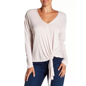 ASTR Lilac Ash blouse top with a front tie